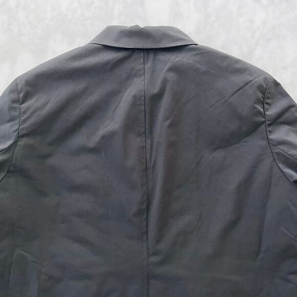 Jos. A. Bank Traveler Insulated Nylon Overcoat 46R Black Quilt Rain Snow Travel - Picture 8 of 9
